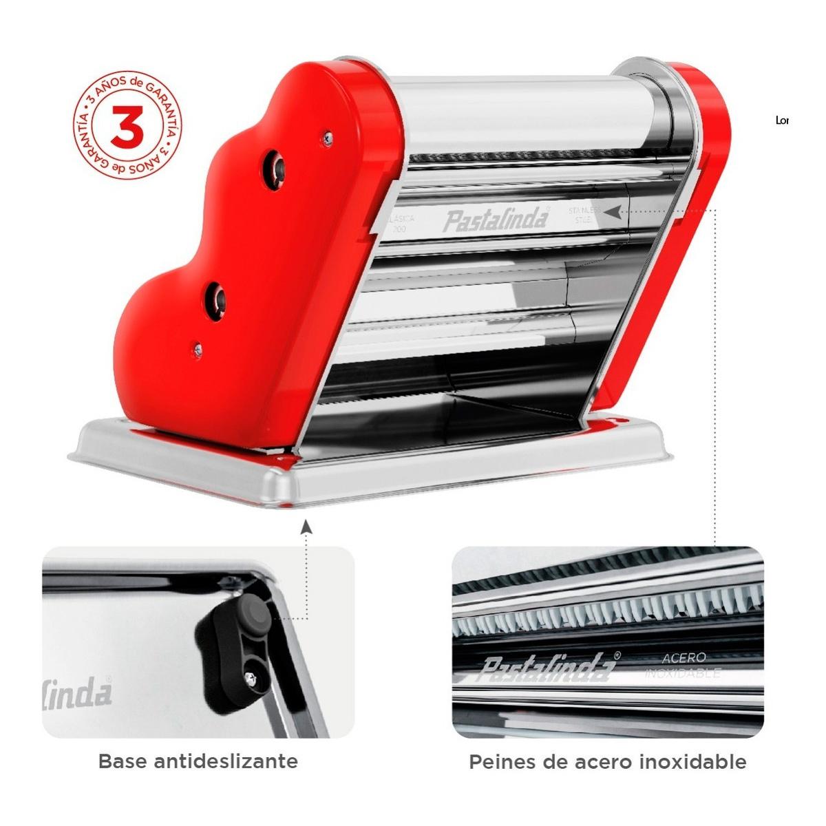 Maquina De Pastas Pastalinda Clásica 200 Roja 20Cm